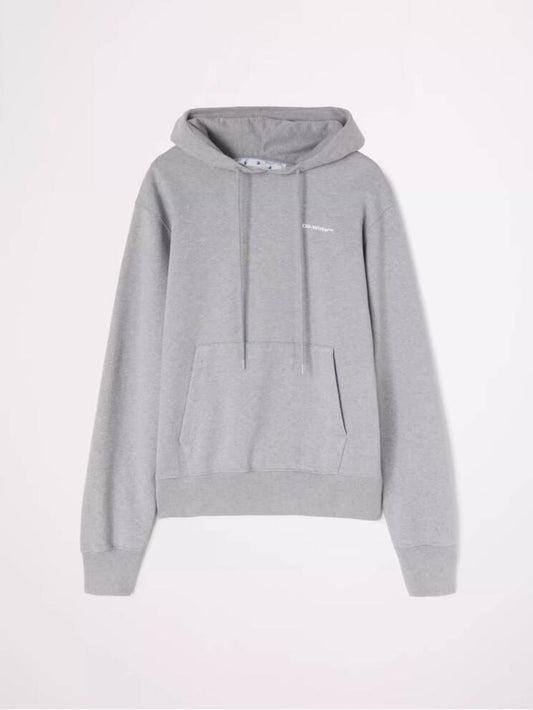 Off-White Wave Diagonals Hoodie "Grey-White"