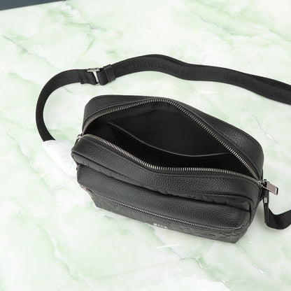 Dior Rider Zip Messenger Bag "Black Dior Gravity Grain Leather & Grained Calfskin"