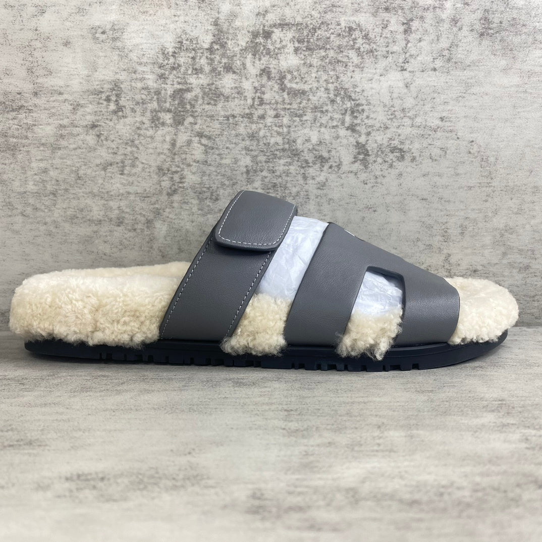 Hermes Chypre Sandals "Grey"