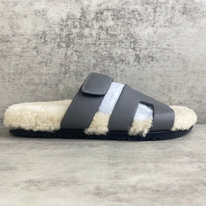 Hermes Chypre Sandals "Grey"