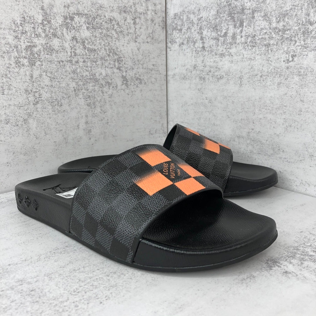 Louis Vuitton Slides "Black-Orange"