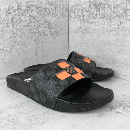 Louis Vuitton Slides "Black-Orange"