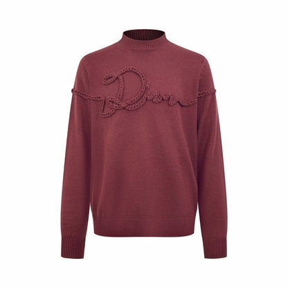 Dior Ribbon Sweater "Burgundy Wool Jersey"