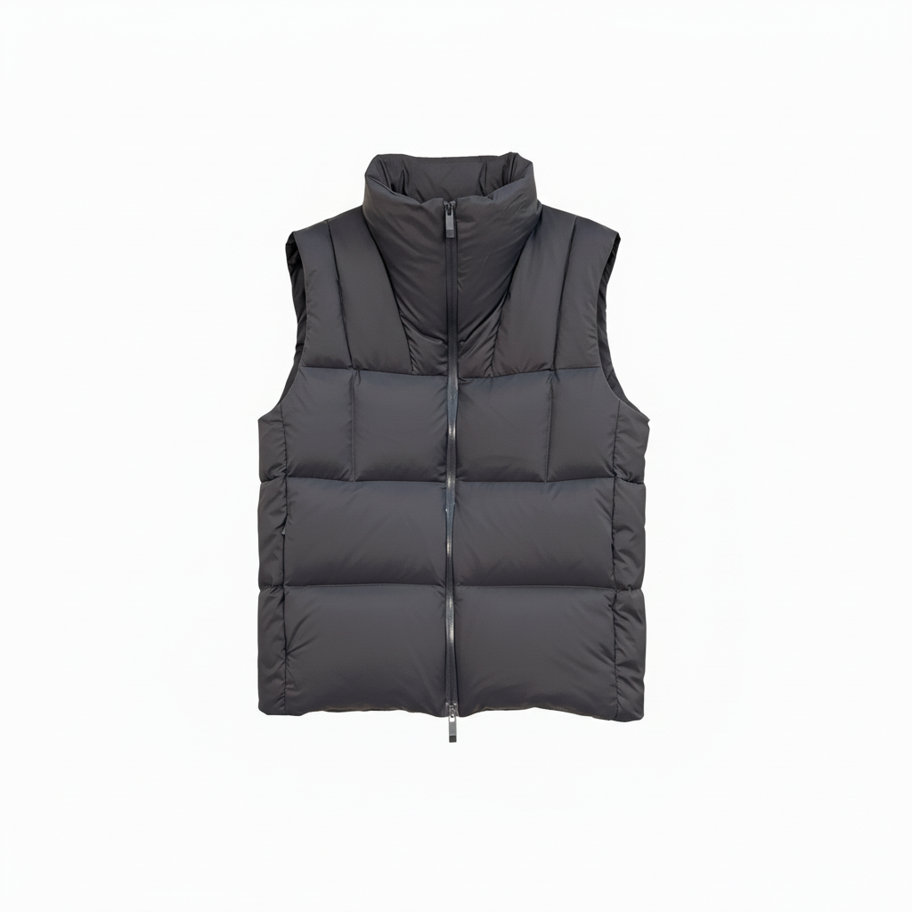 Moncler Janze Geometric-Quilted Down Vest "Grey"