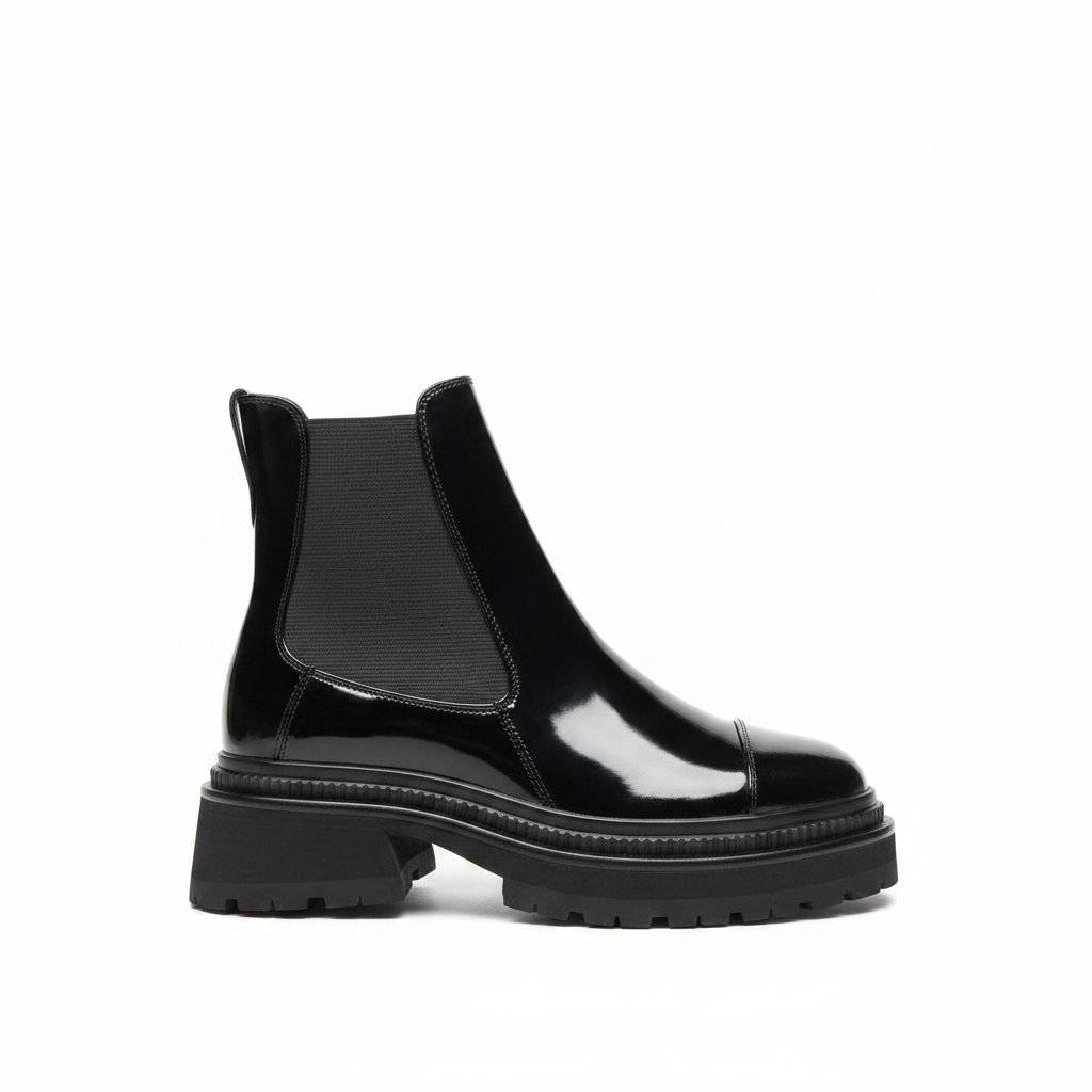Chanel Chelsea Boots "Black Gloss"