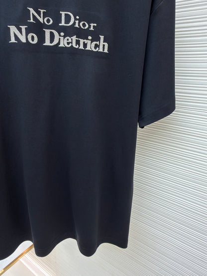 Dior T-Shirt with Embroidery "Black and White Cotton Jersey"