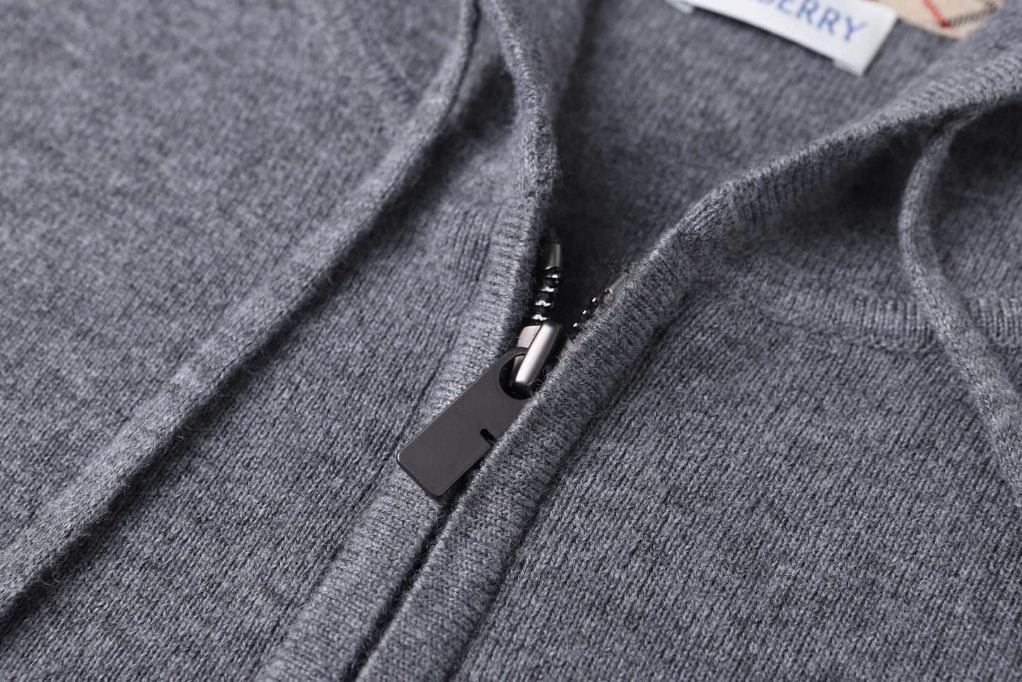 Burberry Cashmere Blend Zip Hoodie "Grey"