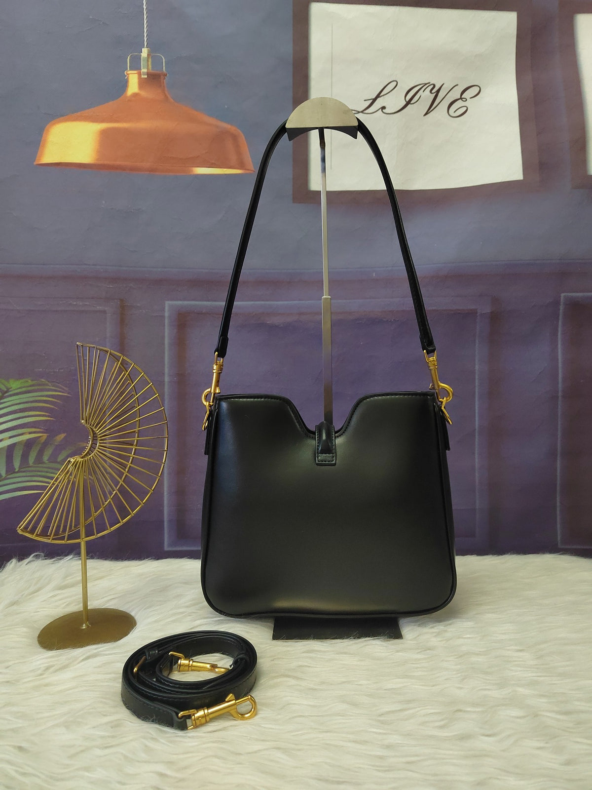 Celine Small Camille 16 Soft Bag in Smooth Calfskin "Black"
