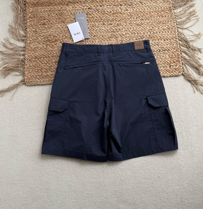 Dior Cargo Shorts with Dior Embroidery "Navy Blue Technical Fabric"