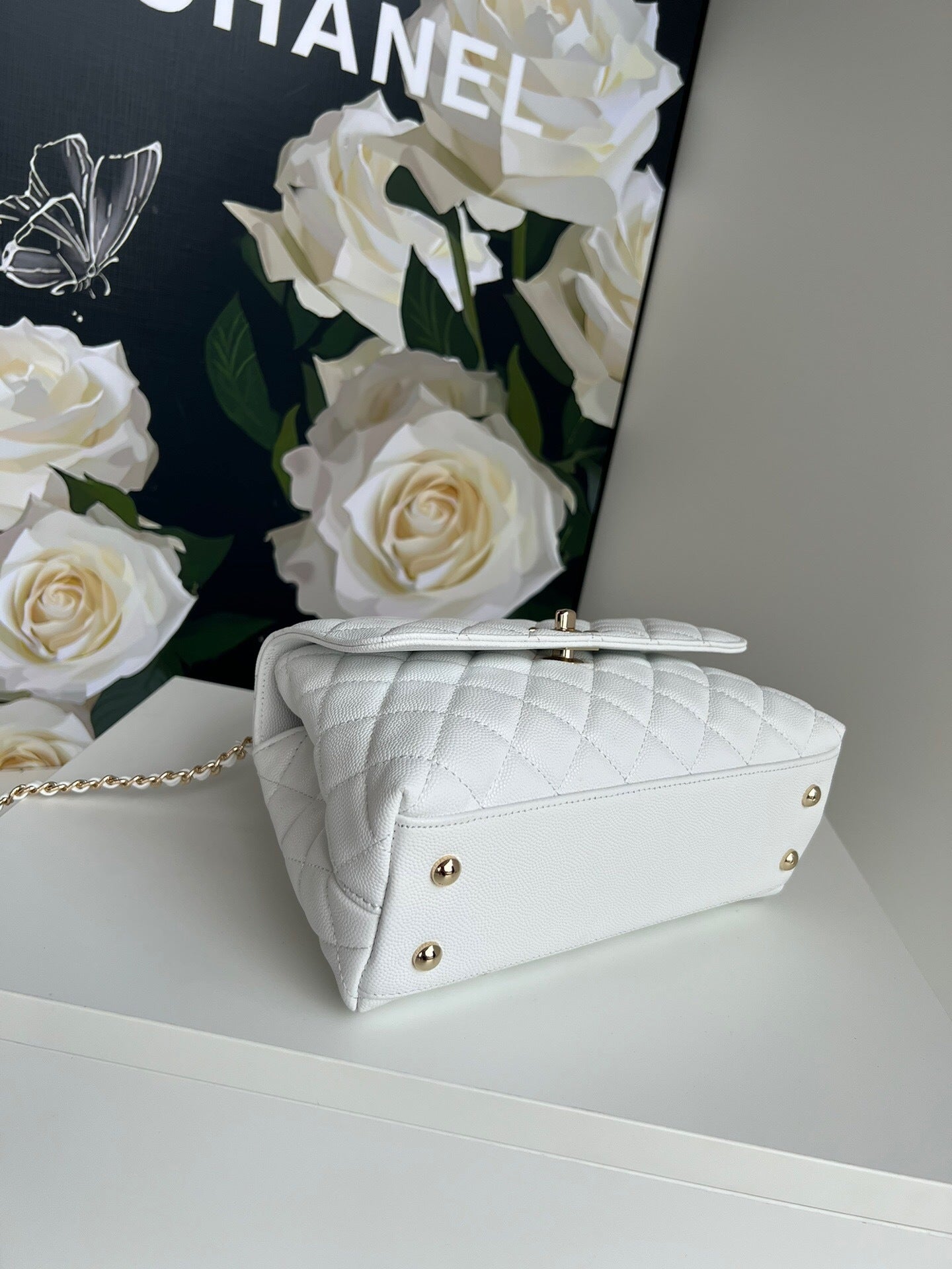 Chanel Cavier Leather Large Flap Bag With Top Handle