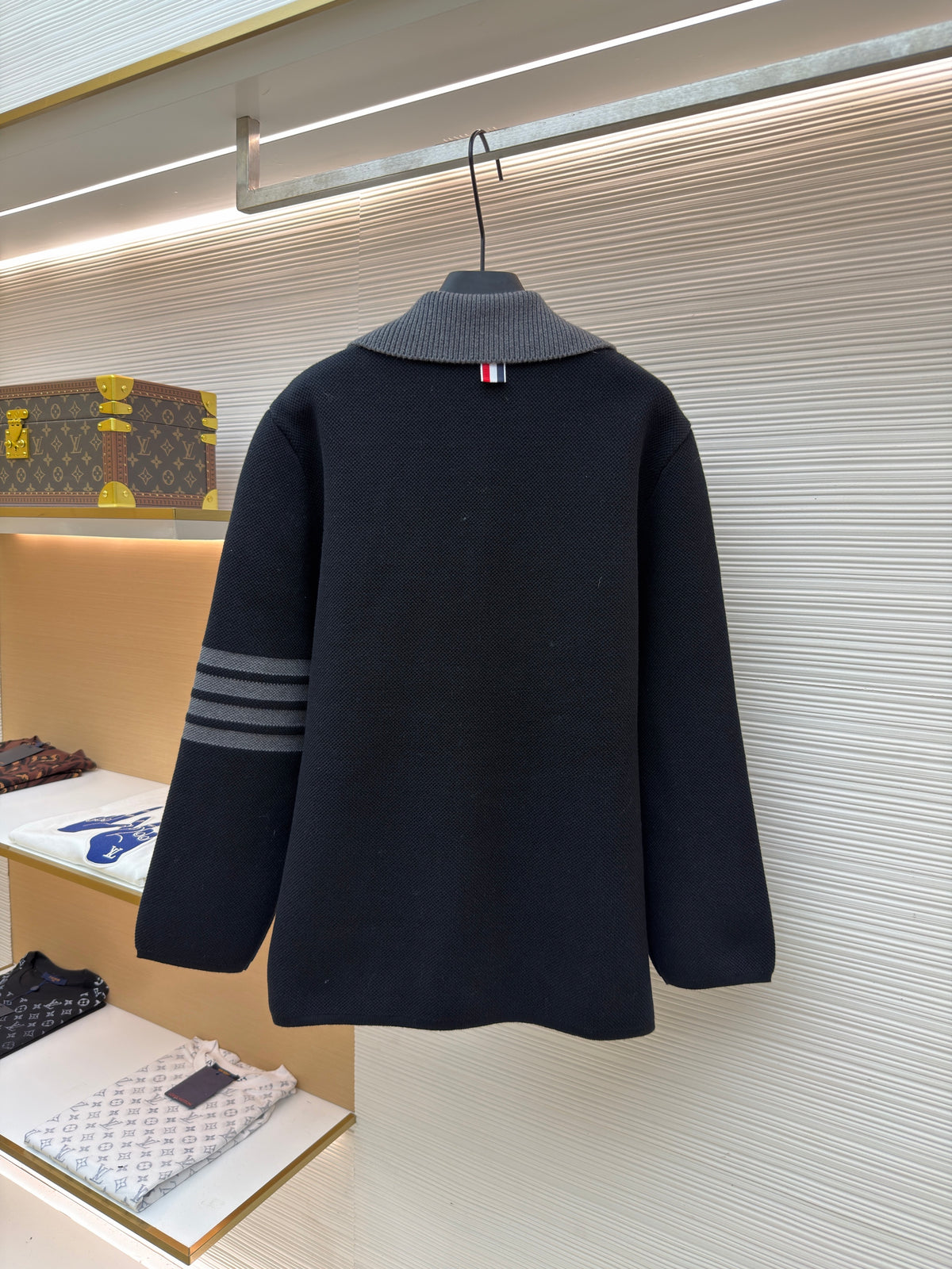 Thom Browne Merino Wool 4-Bar Work Jacket "Black"