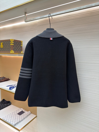 Thom Browne Merino Wool 4-Bar Work Jacket "Black"