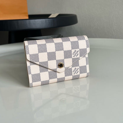 Louis Vuitton Victorine Wallet "Damier Azur Canvas"