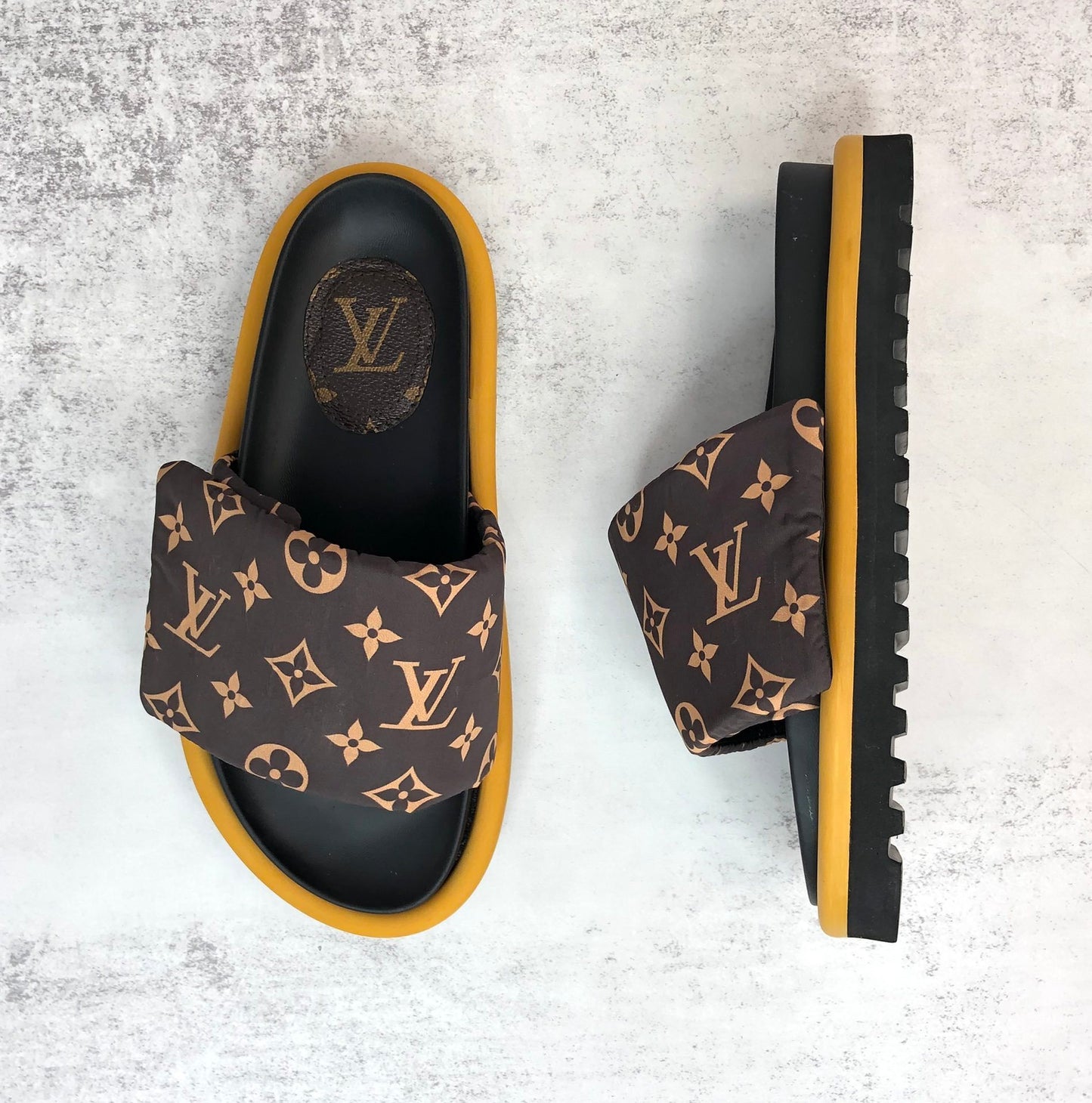 Louis Vuitton Slides "Black-Orange"