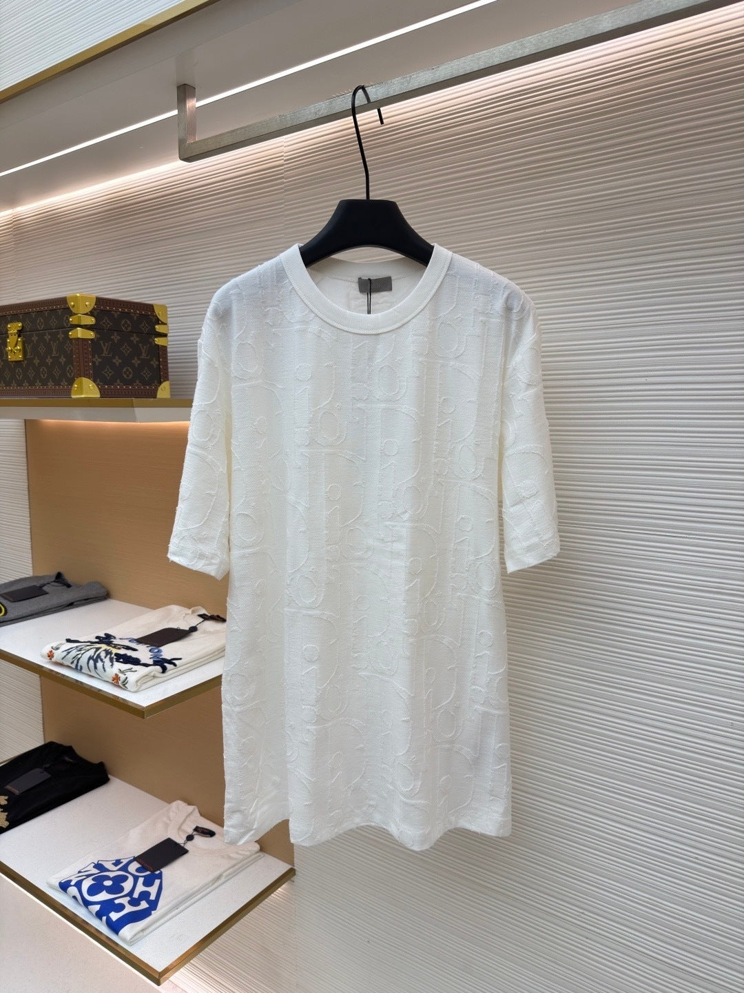 Dior Oblique T-Shirt "Deep Blue Cotton Jersey"