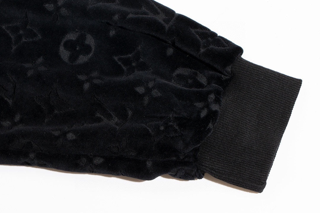 Louis Vuitton Velour Jacquard Hoodie "Black"