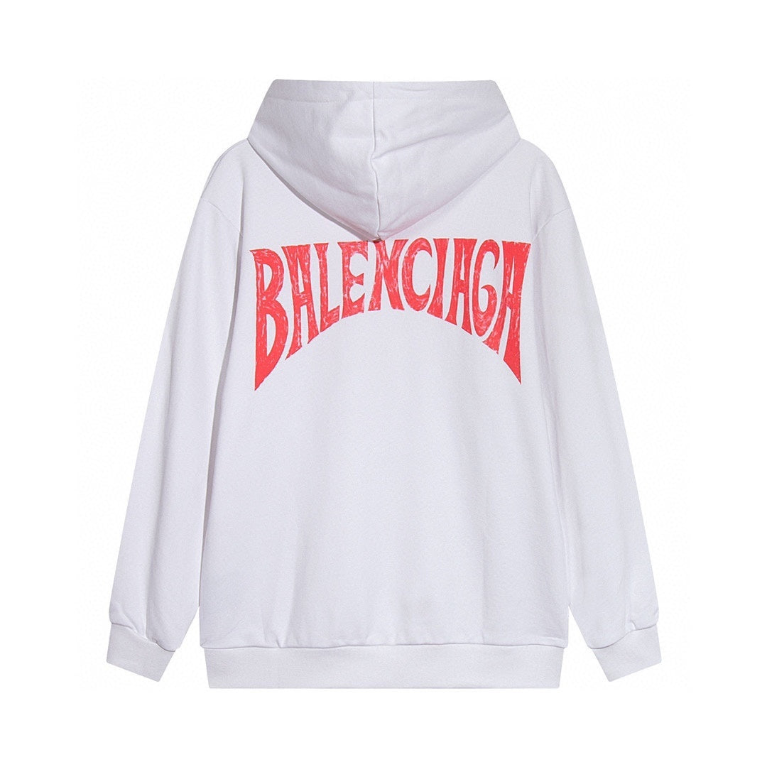 Balenciaga Hoodie "White-Red"