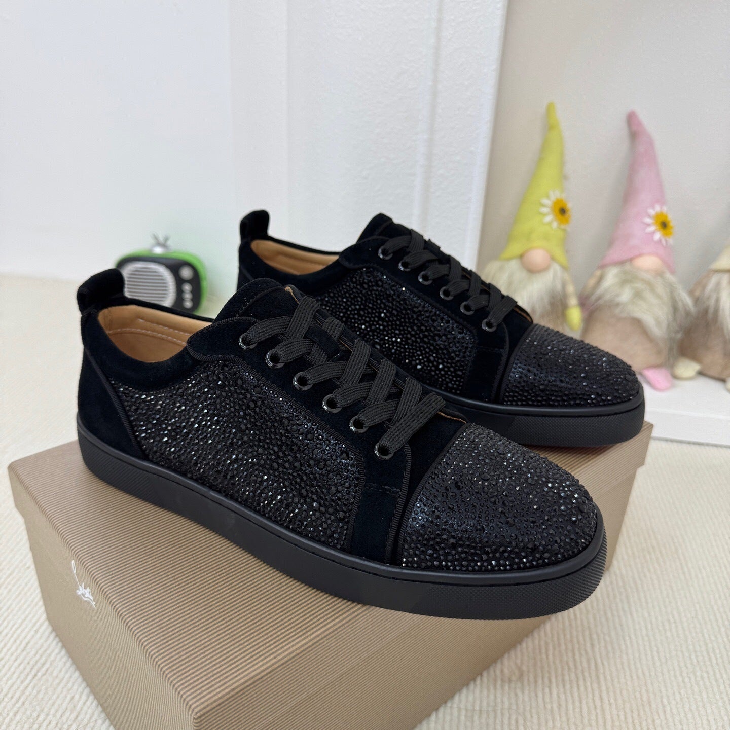 Christian Louboutin Louis Junior Strass "Black"