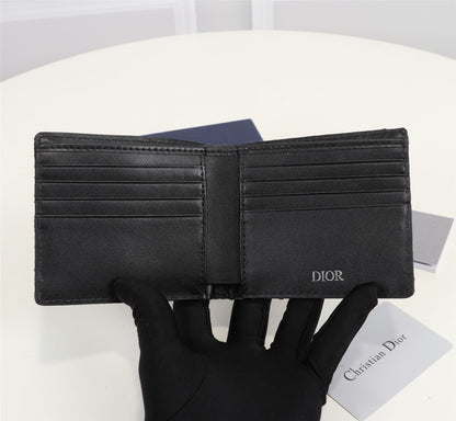 Dior Bifold Wallet Black Dior Oblique Jacquard