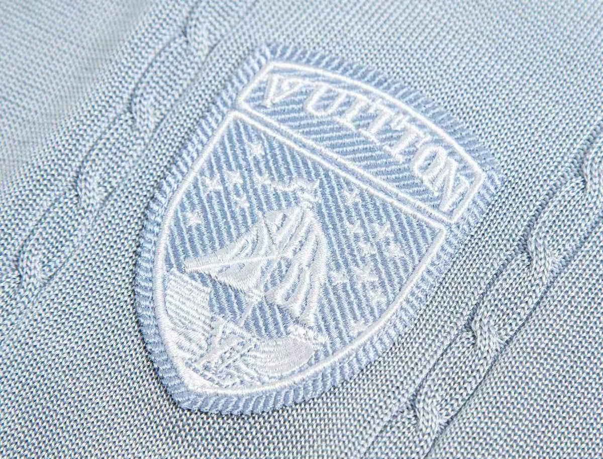 Louis Vuitton Silk-Cotton Short-Sleeved Crewneck "Sky Blue"