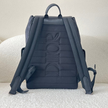 Dior Oblique Jacquard Saddle Backpack with Flap