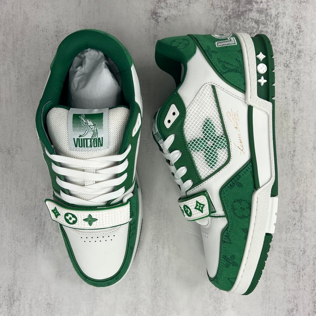 Louis Vuitton Trainers Velcro Strap "Green"