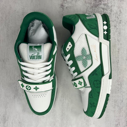 Louis Vuitton Trainers Velcro Strap "Green"
