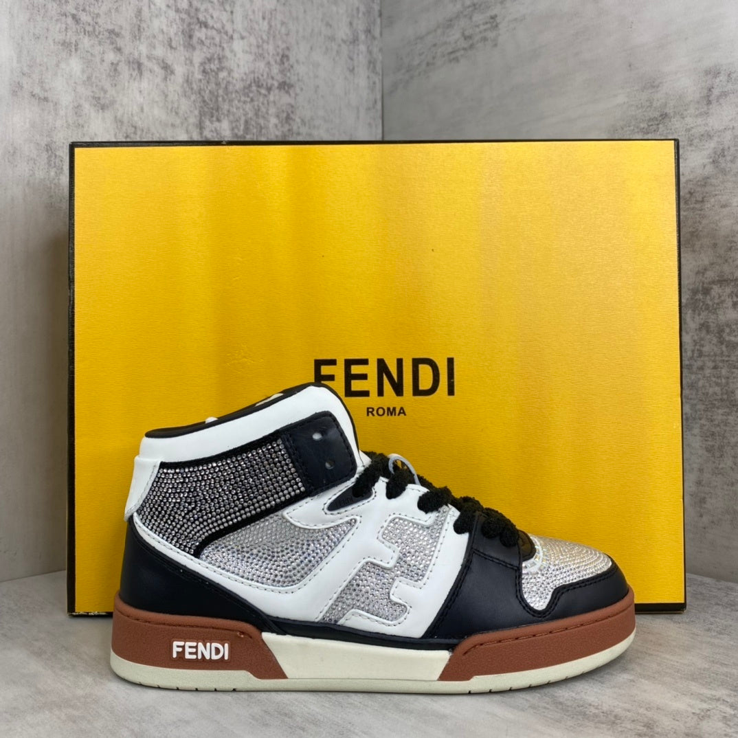 Fendi Match High-Top "Black-White" Crystals