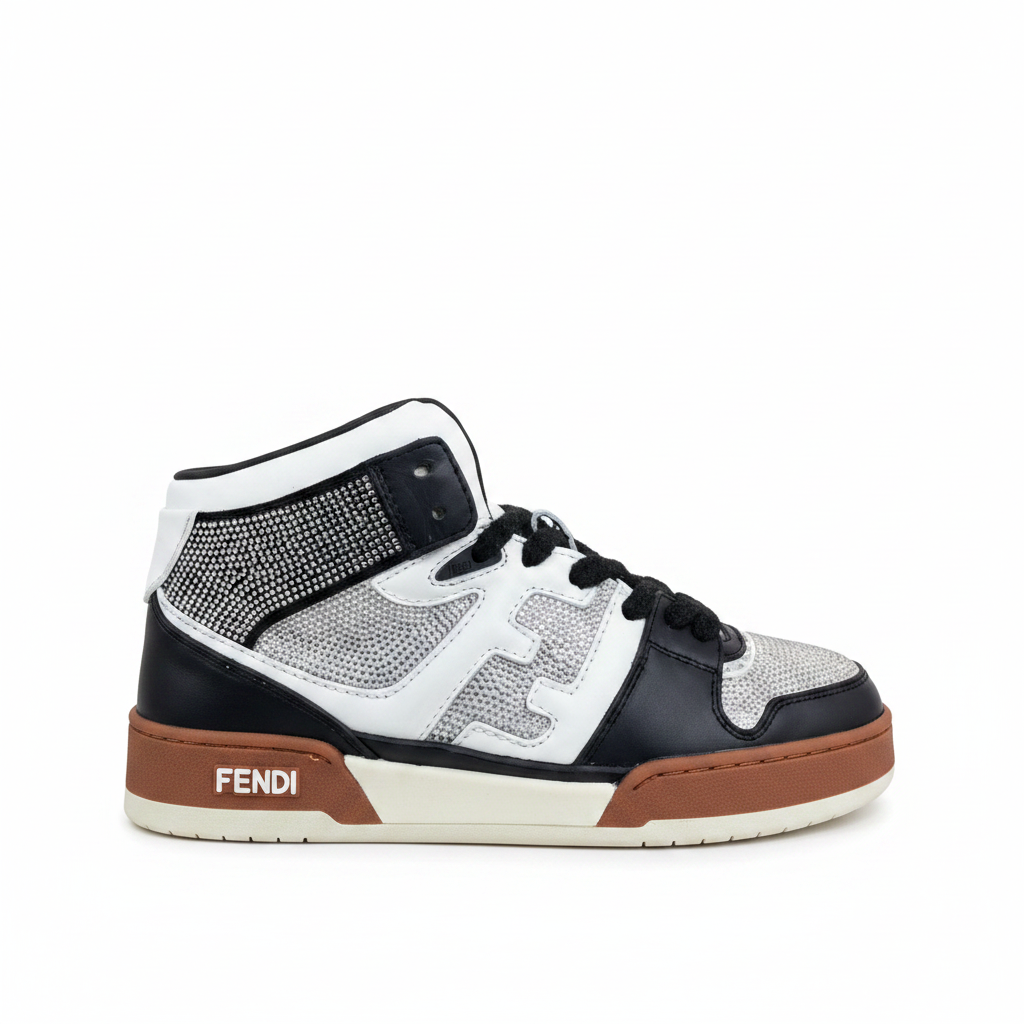 Fendi Match High-Top "Black-White" Crystals