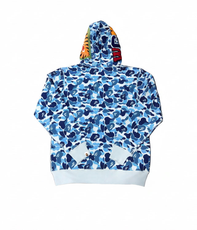 BAPE ABC Camo Shark Full Zip Hoodie "Blue"