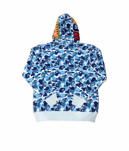 BAPE ABC Camo Shark Full Zip Hoodie "Blue"