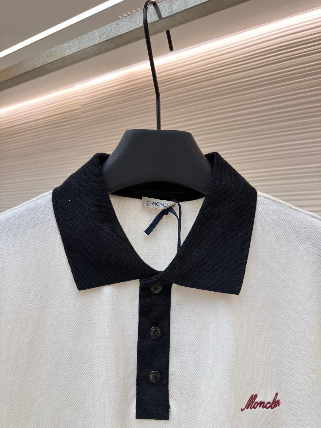 Moncler Embroidered Logo Piquet Polo T-Shirt "White"