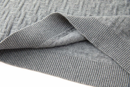 Fendi FF Cotton Tricot Polo Shirt "Gray"
