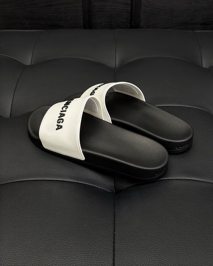 Balenciaga Pool Slide "Black-White"