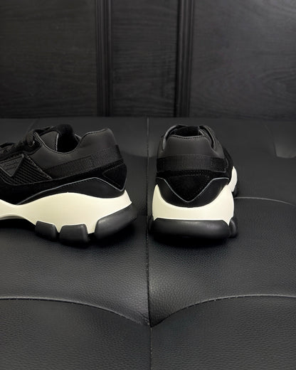 Prada Mesh Fabric and Suede Sneakers "Black"