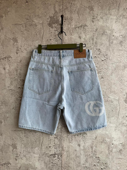 Gucci Lasered Denim Shorts