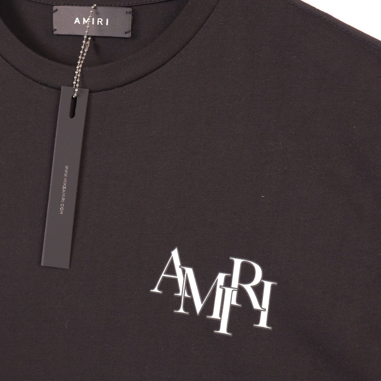 Amiri Staggered Logo T-Shirt "Black-White"