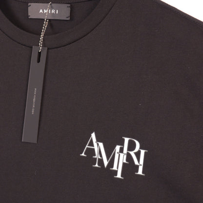 Amiri Staggered Logo T-Shirt "Black-White"
