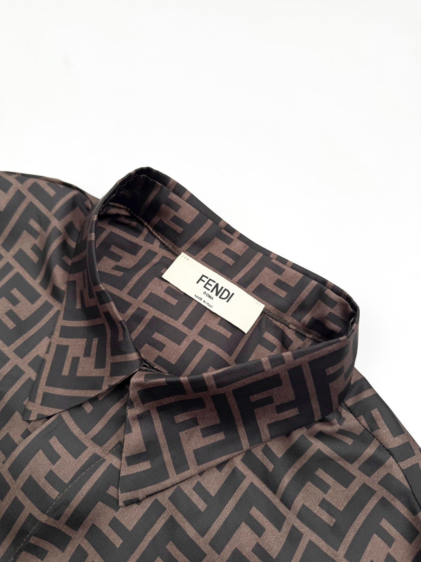Fendi FF Monogram Shirt "Beige-Grey"