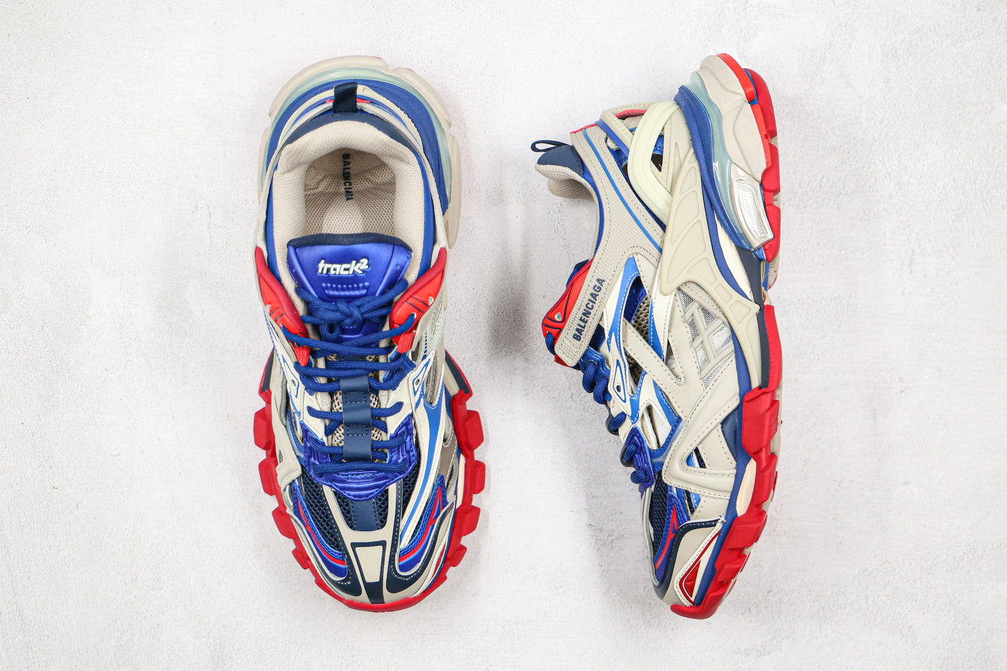 Balenciaga Track 2.0 "White-Blue-Red"