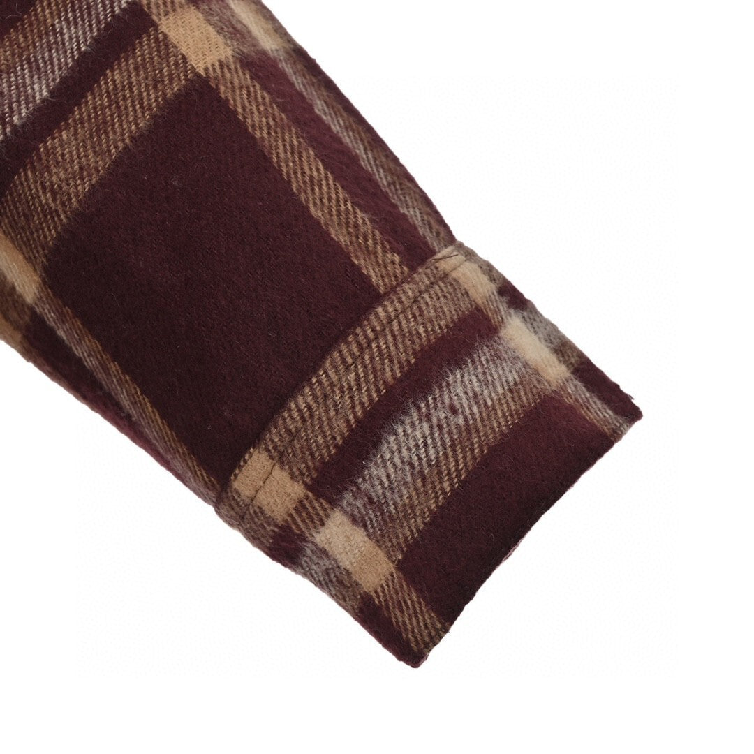 Chrome Hearts Shearling Collar Plaid Jacket