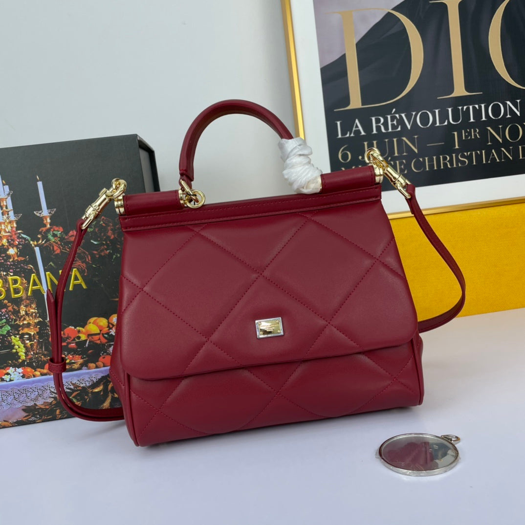 Dolce & Gabbana Sicily Quilted Leather Handbag