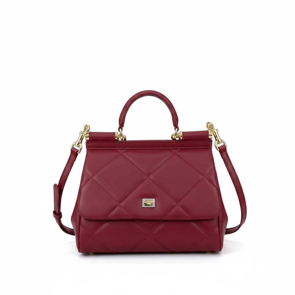 Dolce & Gabbana Sicily Quilted Leather Handbag