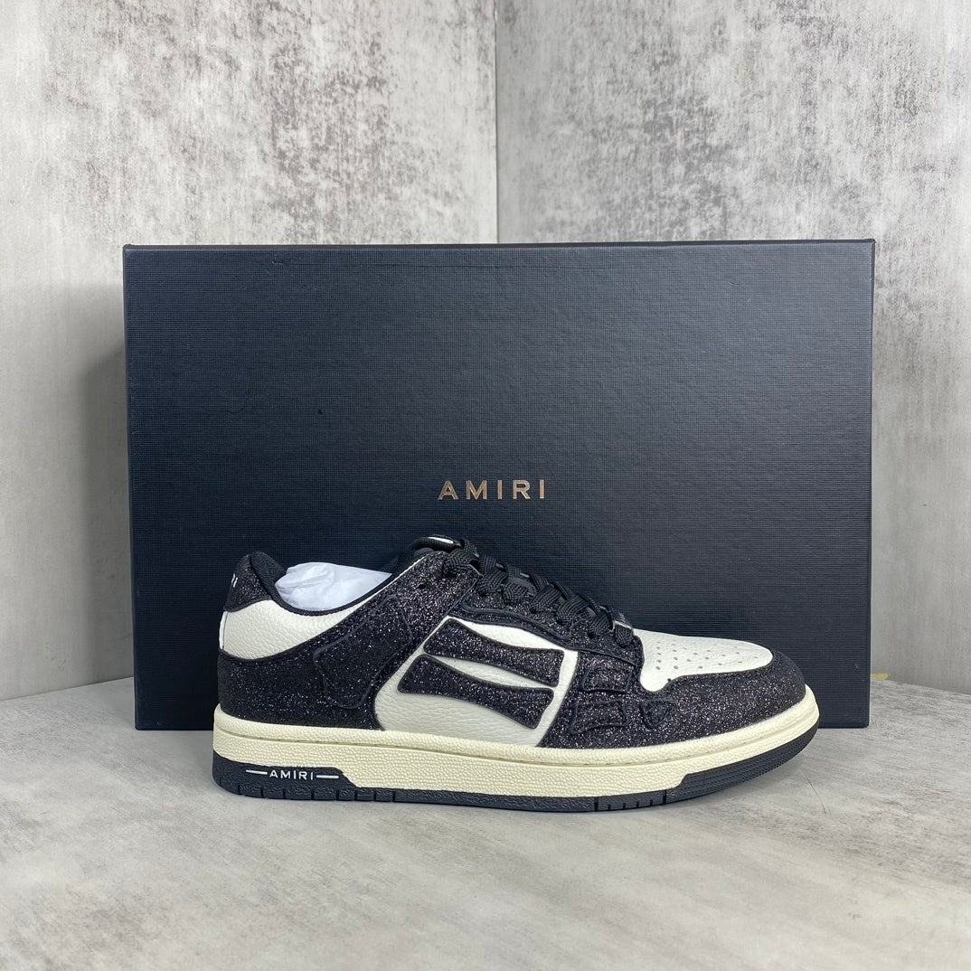 Amiri Skel Top Low "Black-White" Crystal