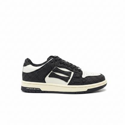 Amiri Skel Top Low "Black-White" Crystal