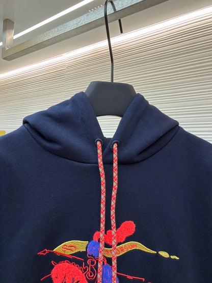 Burberry EKD Cotton Hoodie "Navy Blue"