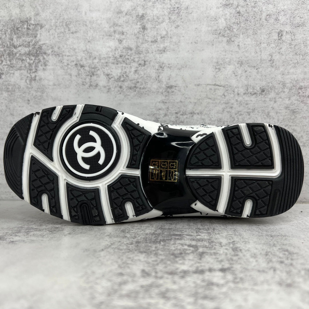 Chanel 22A "White-Black All Over Logo"