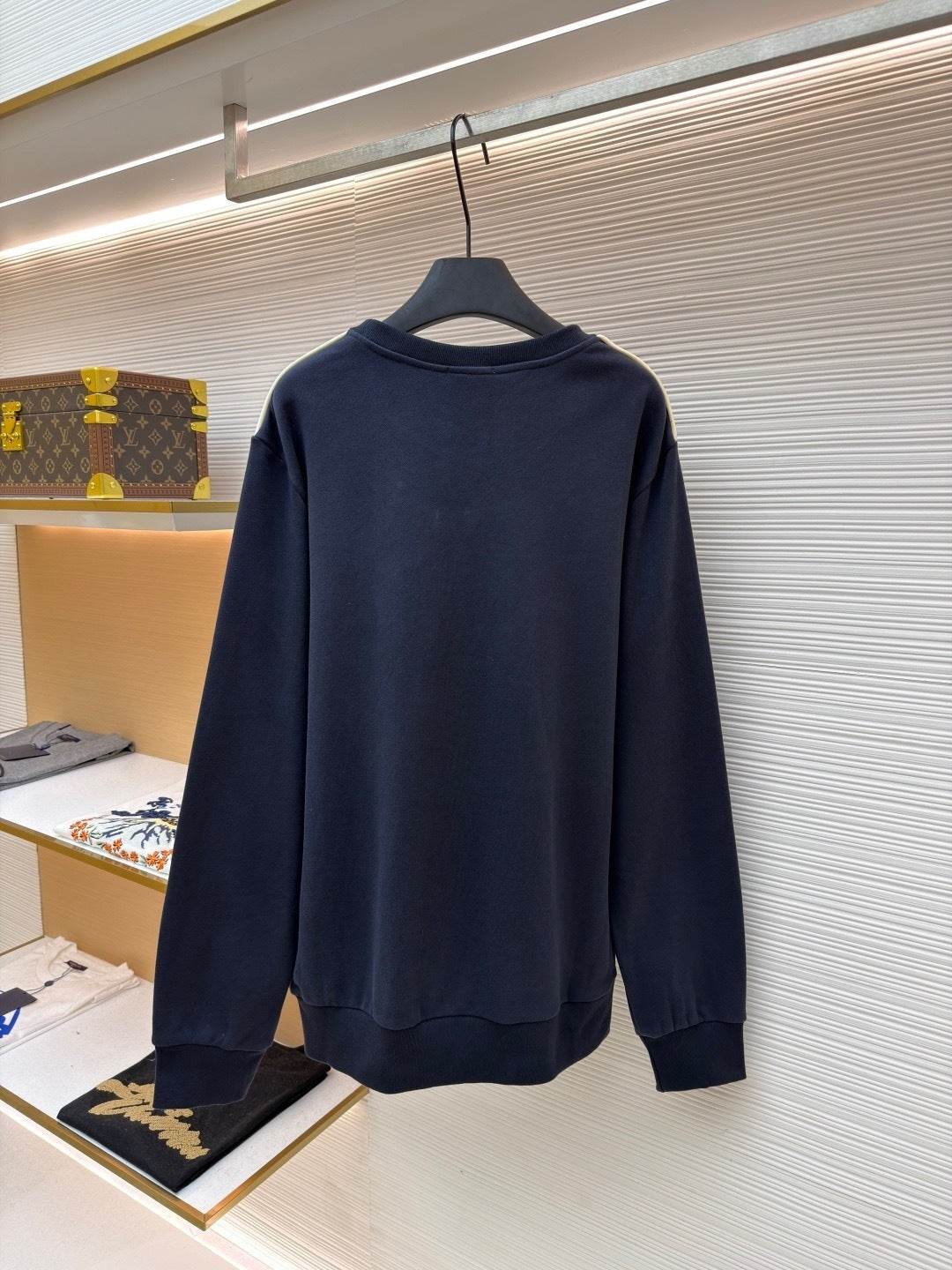 Moncler Logo Patch Cotton Sweatshirt "Navy Blue"
