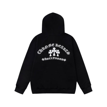 Chrome Hearts Zip-Up Hoodie "Black-White"