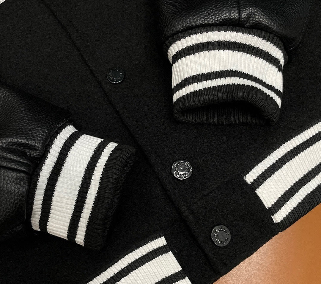 NBA x Louis Vuittom Leather Basketball Jacket "Black"